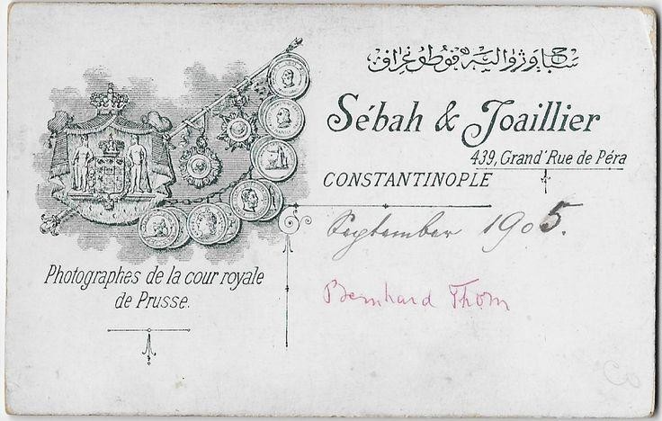 Sebah joaillier carte 1905