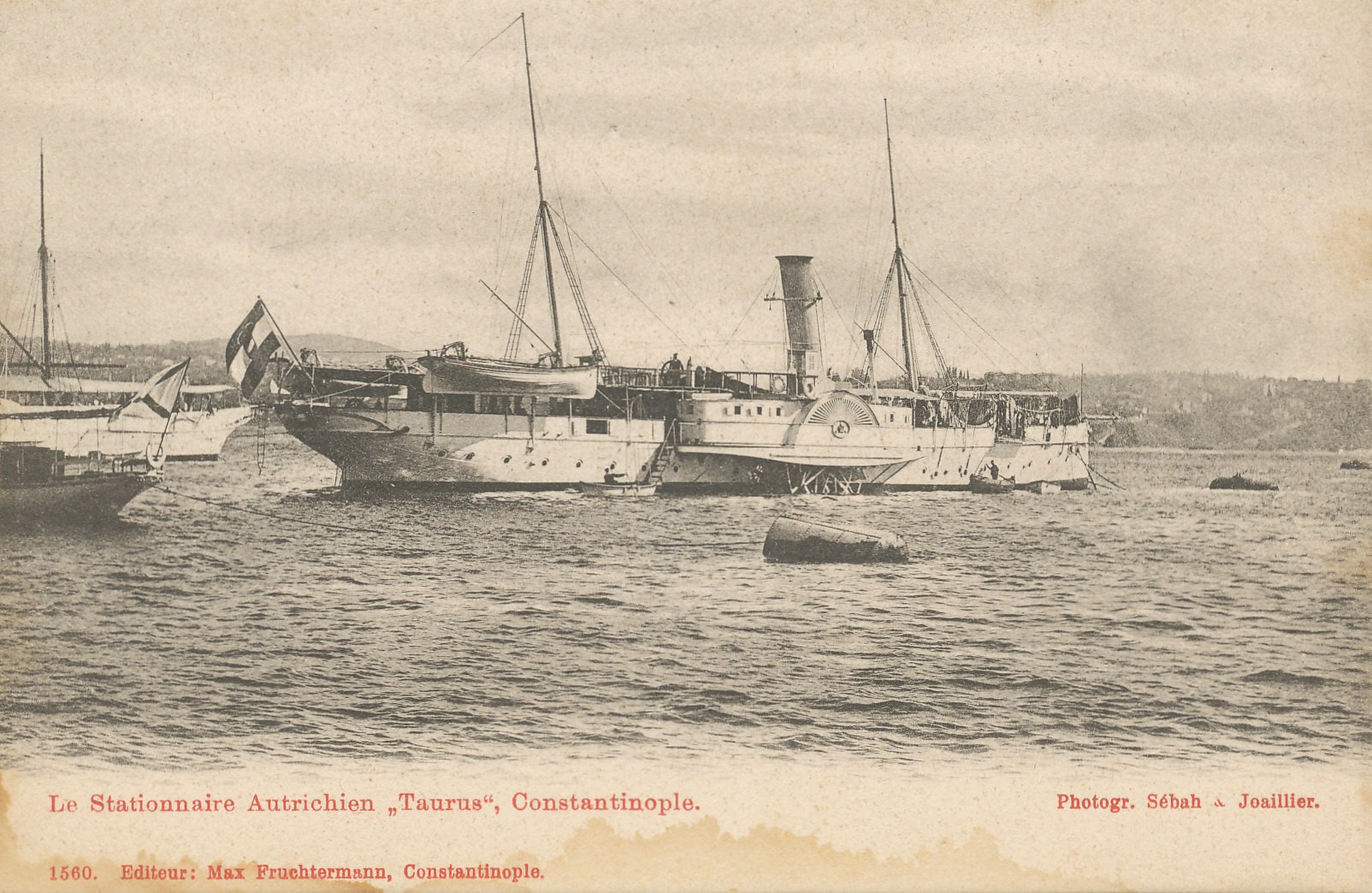 Le Stationnaire Autrichien Taurus. Constantinople. 1890s.